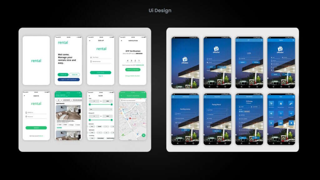 UI/UX Design Services portfolio sample