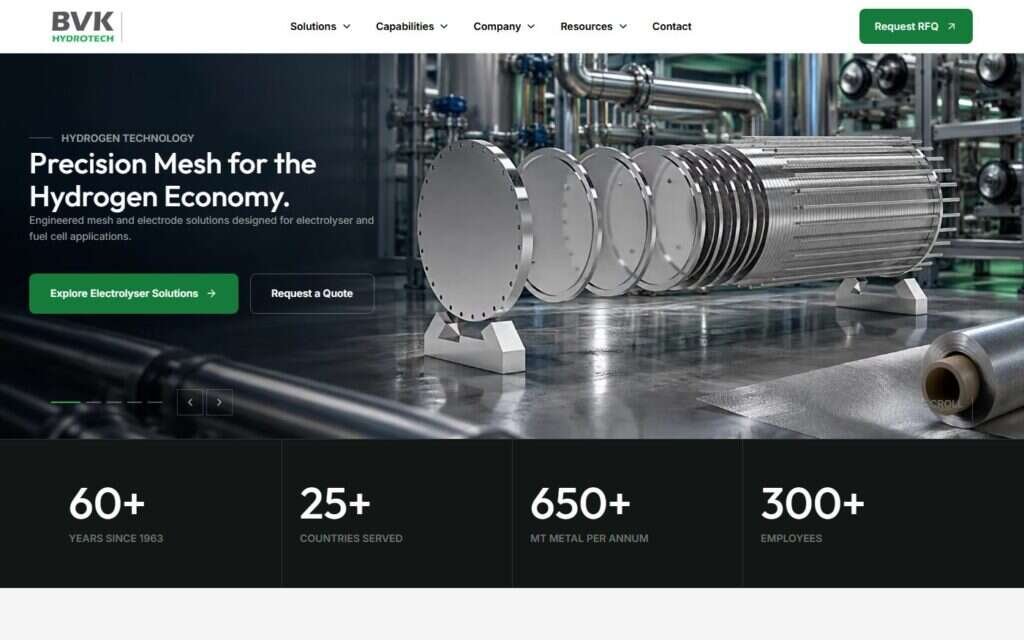 BVK Hydrotech website screenshot