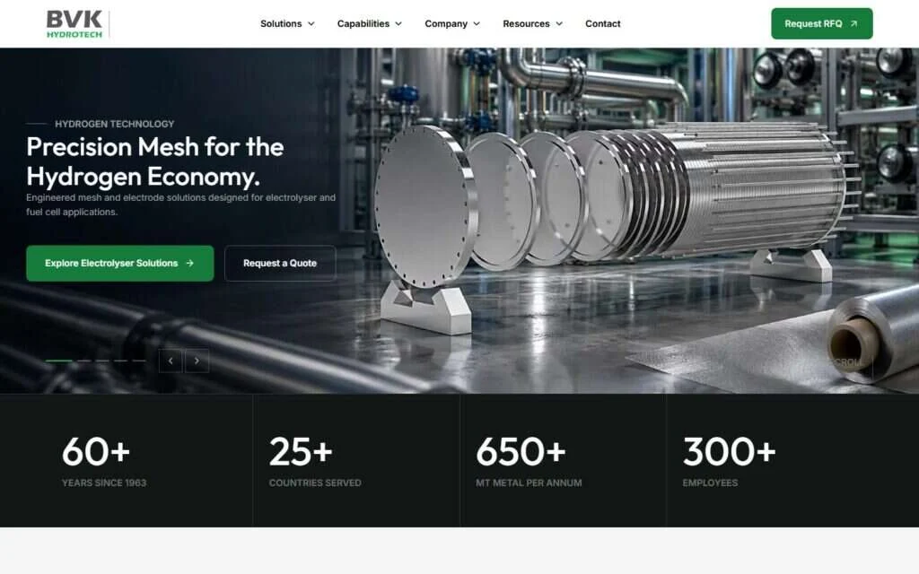 BVK Hydrotech website screenshot