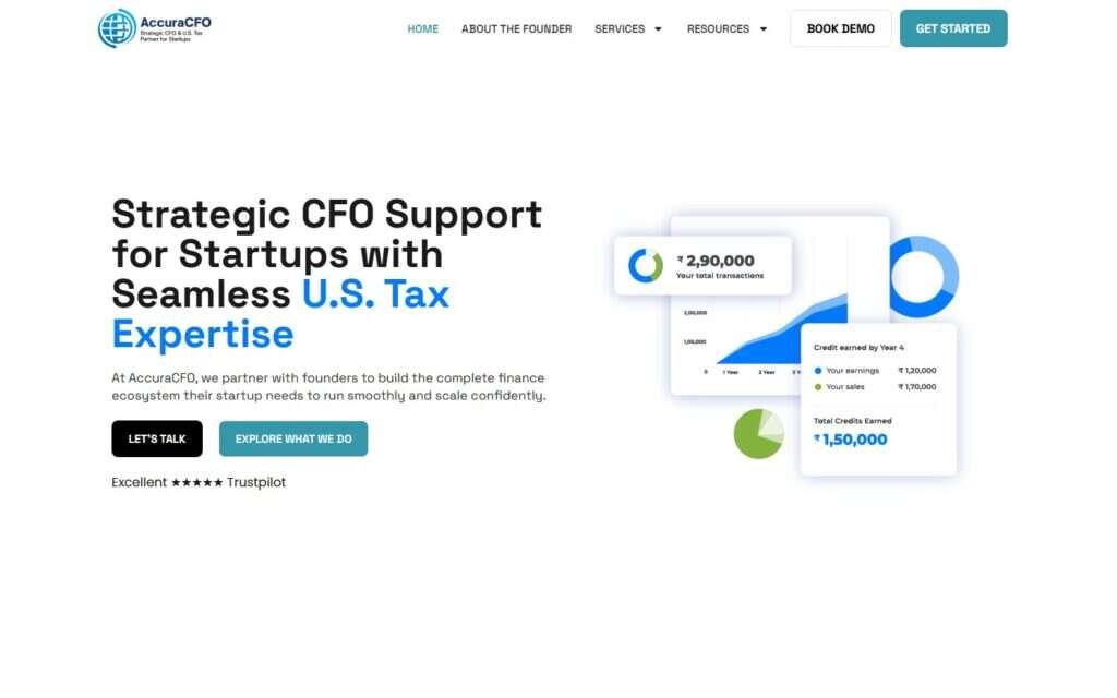 AccuraCFO website screenshot