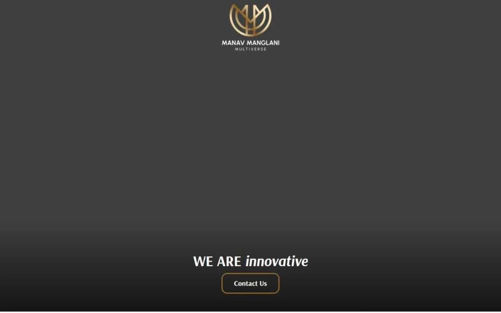 Manav Manglani Multiverse website screenshot