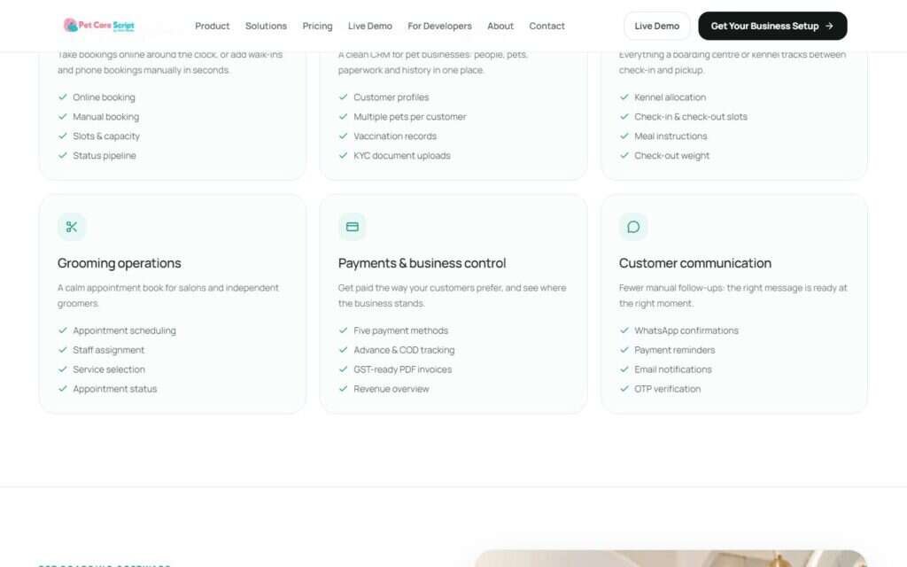 Pet Care Script screenshot