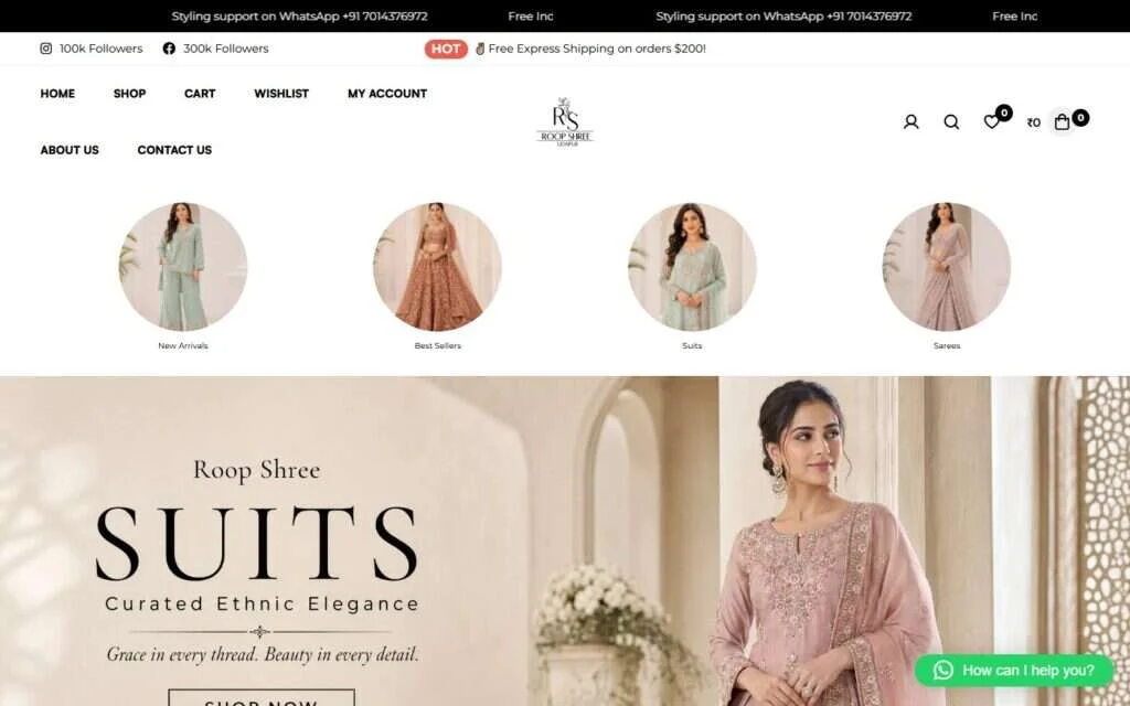 Roop Shree Udaipur website screenshot