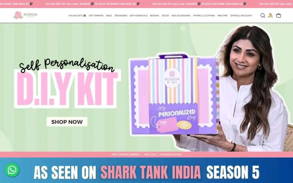 Rosada Baby website screenshot
