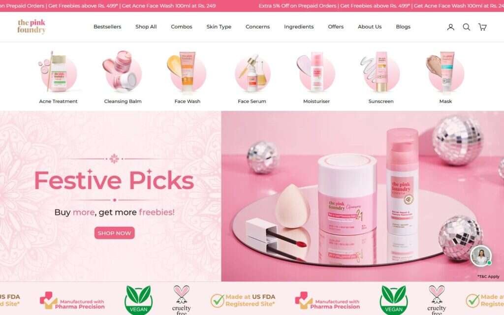 The Pink Foundry website screenshot