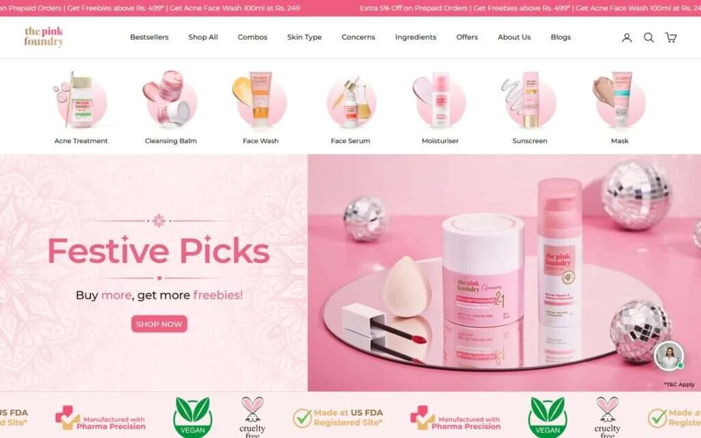 The Pink Foundry website screenshot