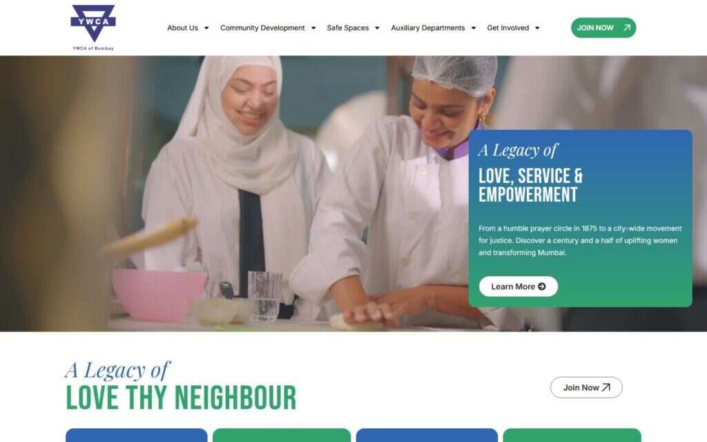 YWCA of Bombay website screenshot
